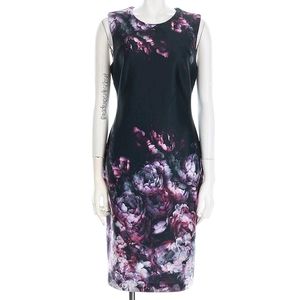 DKNY Blk Floral Print Dress Sz 4 NWT